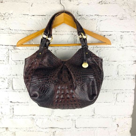 Vintage Brahmin Annie Pleated Truffle Melbourne Bag and Wallet - Picture 1 of 16